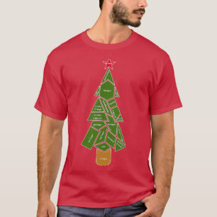 Camiseta Árbol de Navidad de Math Teacher hecho de formas