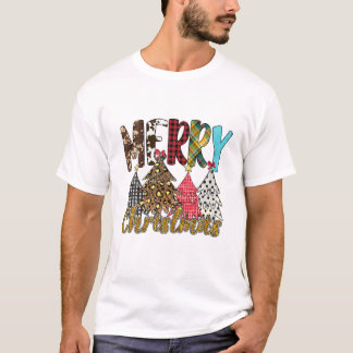 Camiseta Árbol de navidad de moras de búfalo de leopardo de