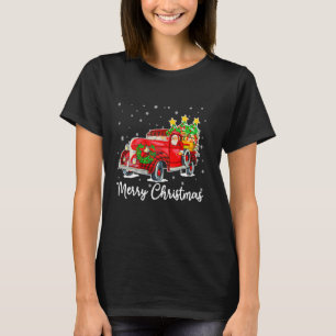 Camiseta Árbol De Navidad De Mujer De Vágono En La Tr Roja 
