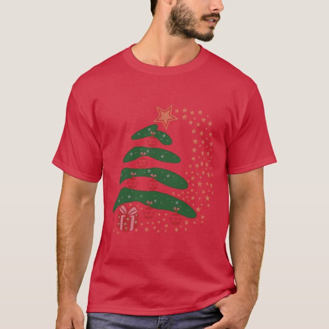 Camiseta Árbol de navidad de nieve (Anverso)