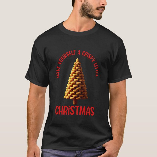 Camiseta Árbol de Navidad de nuggets de pollo Meme Comida F (Anverso)