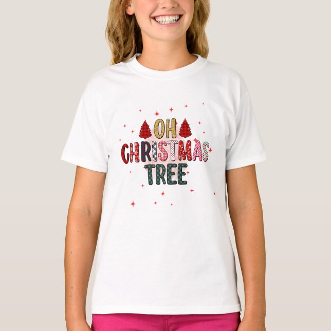 Camiseta Árbol de Navidad de OH lindo (Anverso)