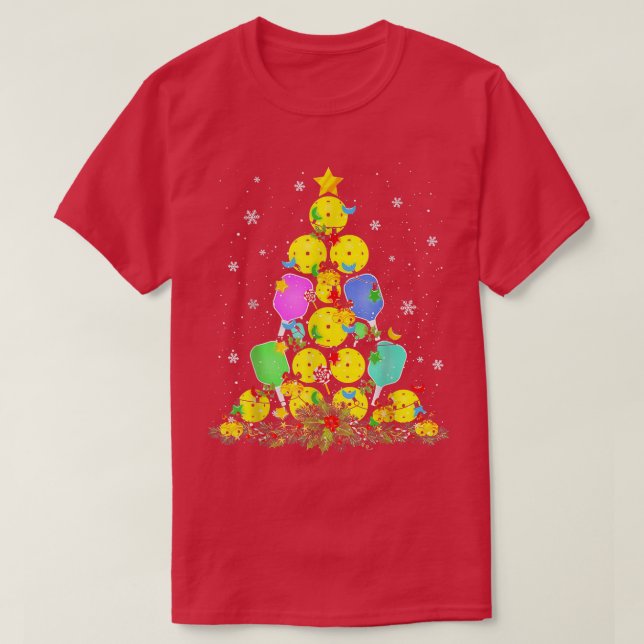Camiseta Árbol de Navidad de pelotas (Diseño del anverso)