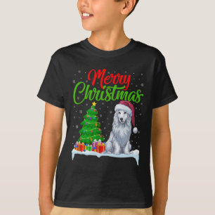 Camiseta Árbol de Navidad de Perro Akbash enciende divertid