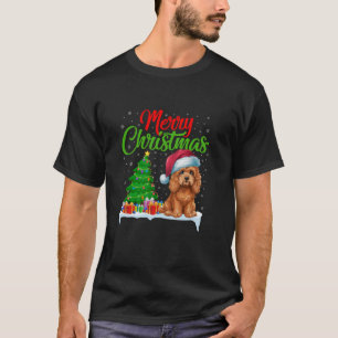 Camiseta Árbol de Navidad de perro Cockapoo Enciende Navida