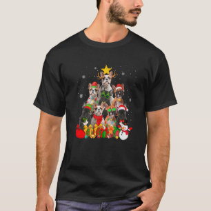 Camiseta Árbol de Navidad de perro de Bulldog francés encie