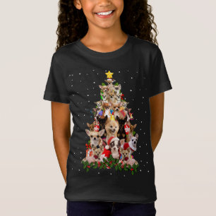 Camiseta Árbol de Navidad de perro de Chihuahua enciende di