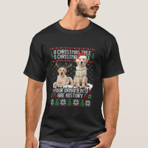 Camiseta Árbol de Navidad de perro de Labrador ilumina a am
