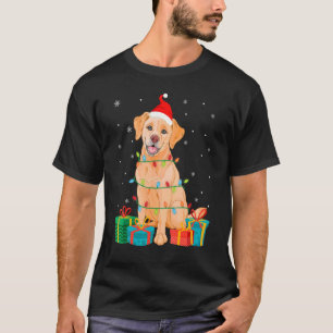Camiseta Árbol de Navidad de perro de Labrador ilumina cach