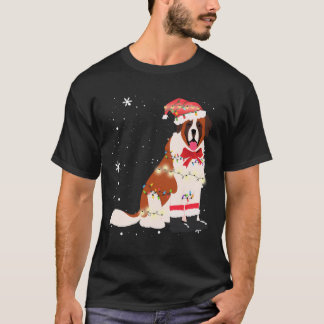 Camiseta Árbol de Navidad de perro de San Bernardo Navidad