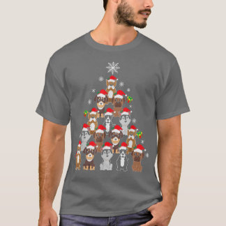 Camiseta Árbol de Navidad de perro lindo ilumina al propiet