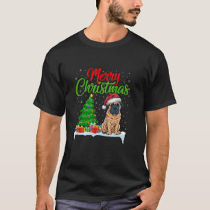 Camiseta Árbol de navidad de perro malvado inglés enciende