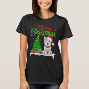 Camiseta Árbol de Navidad de Perro Occidental enciende dive