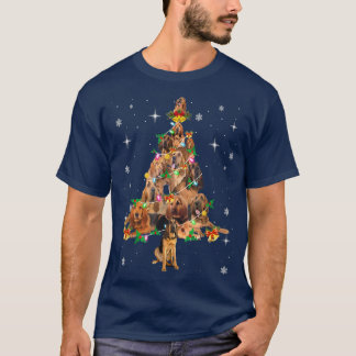 Camiseta Árbol de navidad de perro sangriento que ilumina a