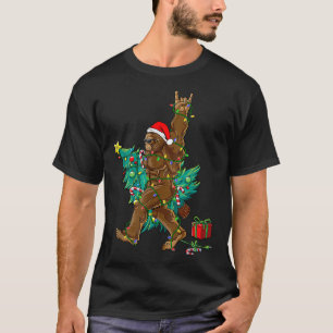 Camiseta Árbol de Navidad de pie grande enciende Navidad ro
