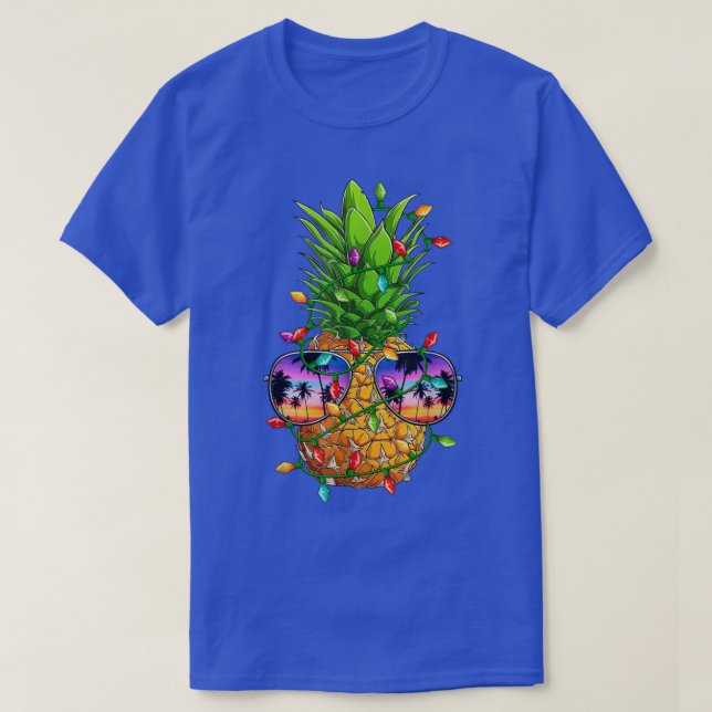 Camiseta Árbol de Navidad de piña Aloha Hawaii bebe Navidad (Diseño del anverso)