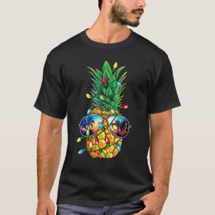 Camiseta Árbol de Navidad de piña ilumina a los hombres de 