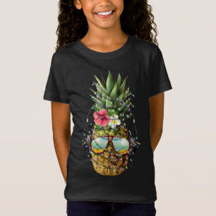 Camiseta Árbol de Navidad de piña ilumina Aloha Xmas Regalo