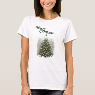 Camiseta Árbol de Navidad de Pino Acogedor