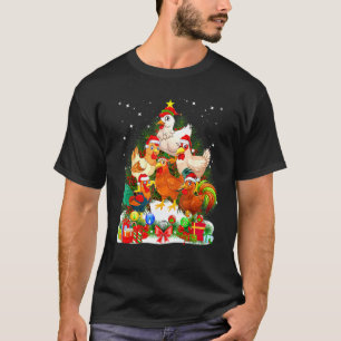 Camiseta Árbol de Navidad de pollo Navidad