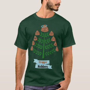 Camiseta Árbol de Navidad de poop alegres fiestas de mierda