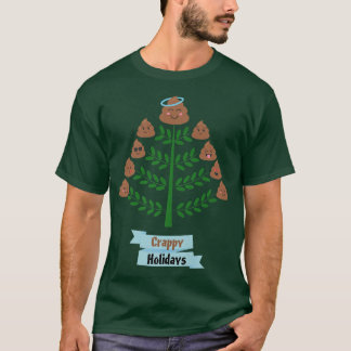 Camiseta Árbol de Navidad de poop alegres fiestas de mierda