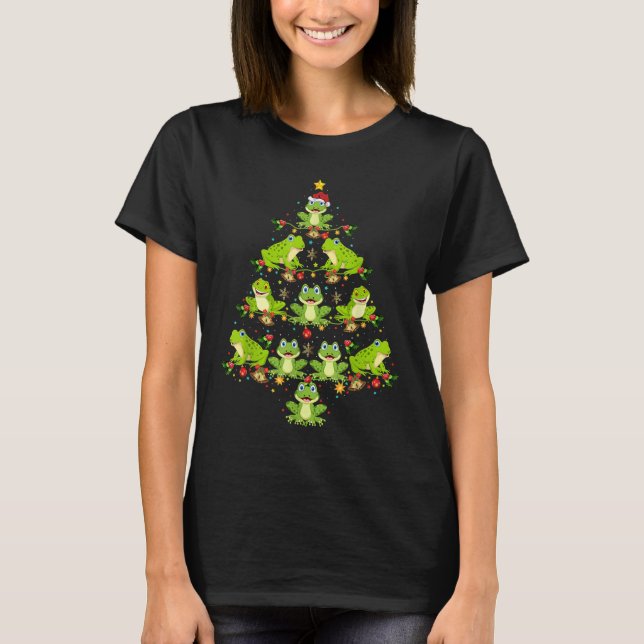 Camiseta Árbol de Navidad de rana (Anverso)