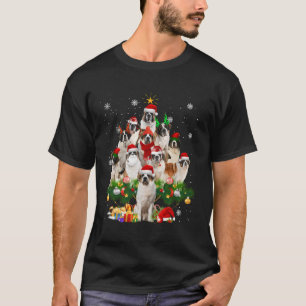 Camiseta Árbol de Navidad de San Bernardo enciende divertid
