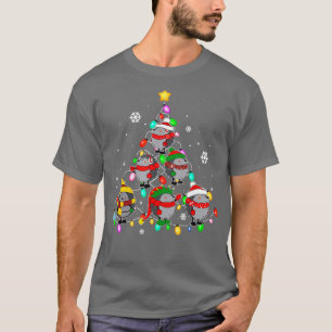 Camiseta Árbol de Navidad de Santa Hedgehog enciende pijama