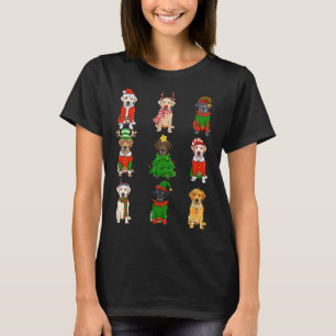 Camiseta Árbol de Navidad de Santa Labrador enciende reno E