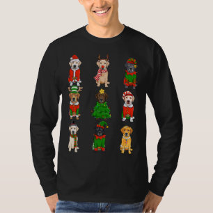 Camiseta Árbol de Navidad de Santa Labrador enciende reno E