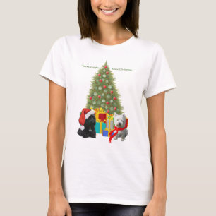 Camiseta Árbol de Navidad de Scottie y Westie