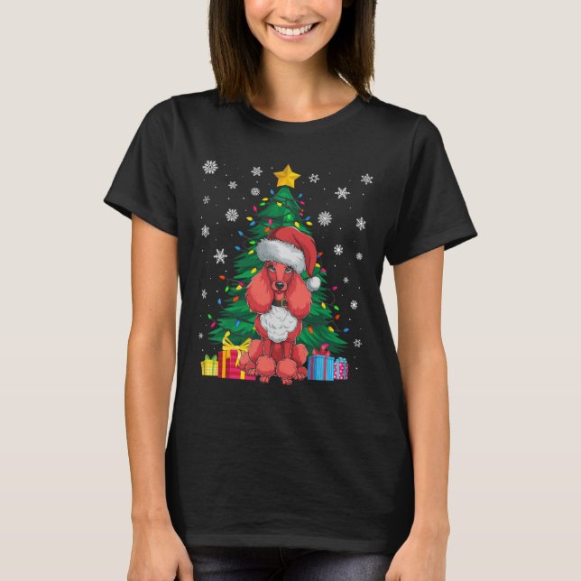 Camiseta Árbol de Navidad de sudor feo enciende perro canic (Anverso)