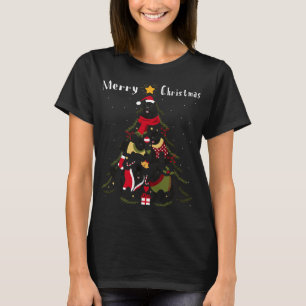 Camiseta Árbol de Navidad de Terranova amante del perro