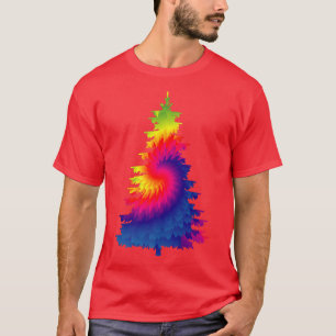 Camiseta Árbol de Navidad de tinte de tinta