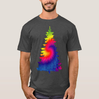 Camiseta Árbol de Navidad de tinte de tinta