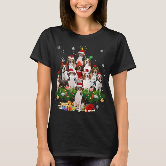 Camiseta Árbol de Navidad de Walker de Trek Coonhound ilumi (Anverso)