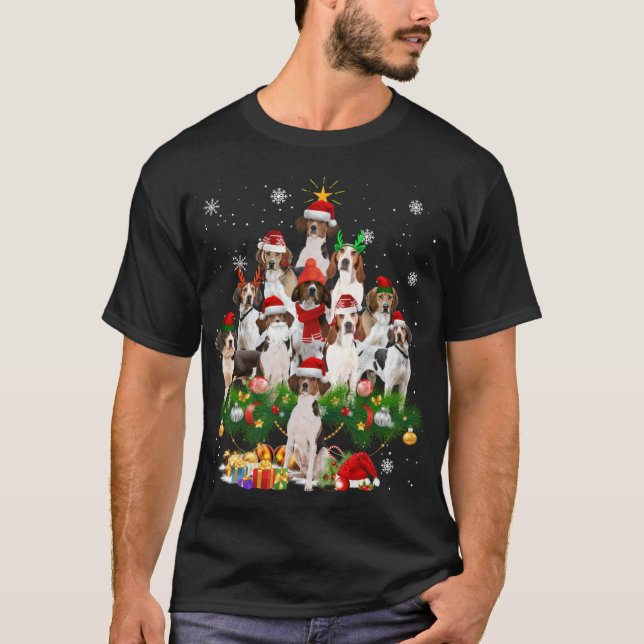 Camiseta Árbol de Navidad de Walker de Trek Coonhound ilumi (Anverso)