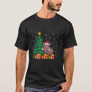 Camiseta Árbol de Navidad de Warthog Santa Hat enciende Paj