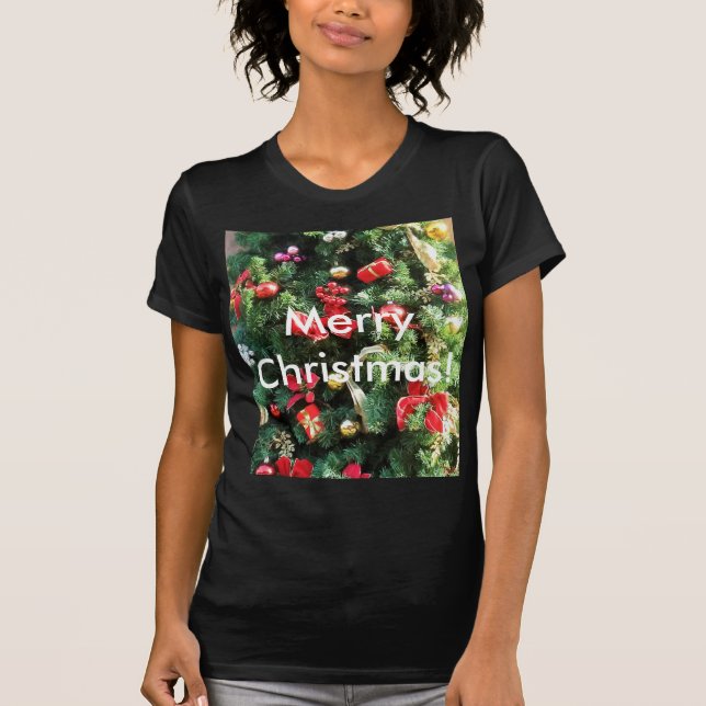 Camiseta Árbol de Navidad decorado (Anverso)