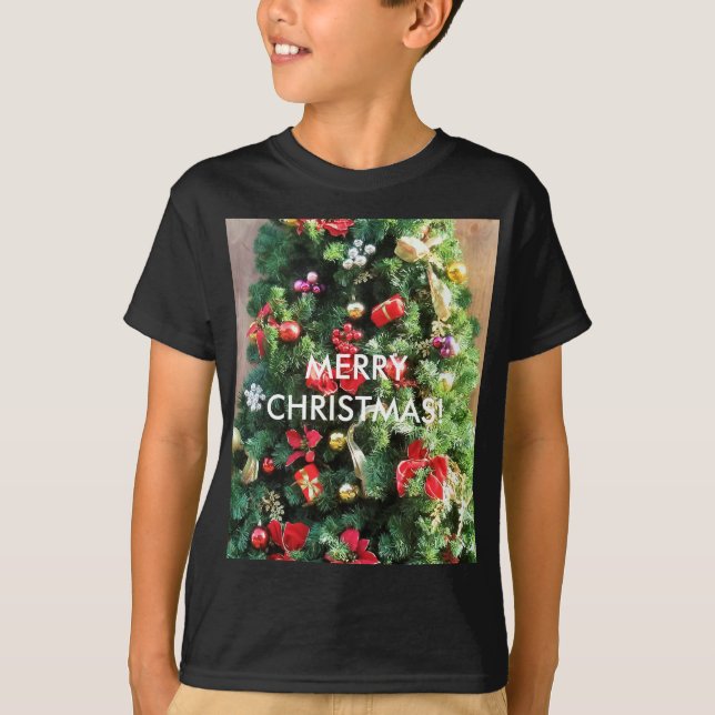 Camiseta Árbol de Navidad decorado (Anverso)