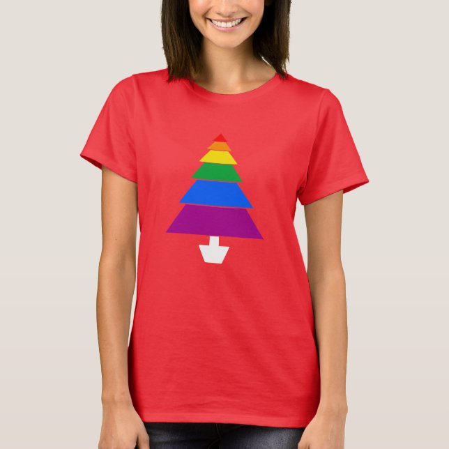 CAMISETA ÁRBOL DE NAVIDAD DEL ARCO IRIS - .PNG (Anverso)