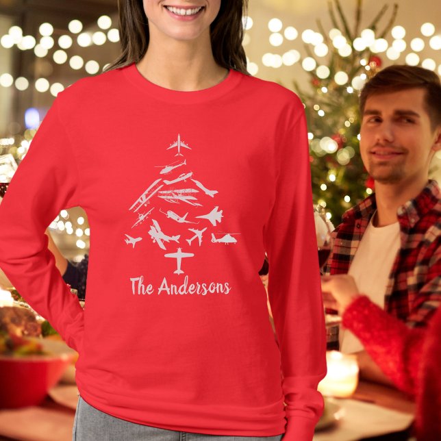 Camiseta Árbol de Navidad del avión Guay, aviación, persona (Subido por el creador)