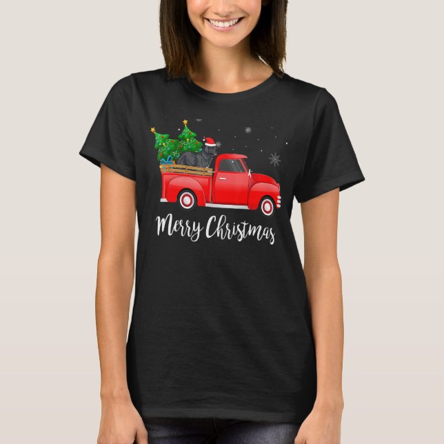 Camiseta Árbol de Navidad del Camión Rojo de Terranova Perr (Anverso)