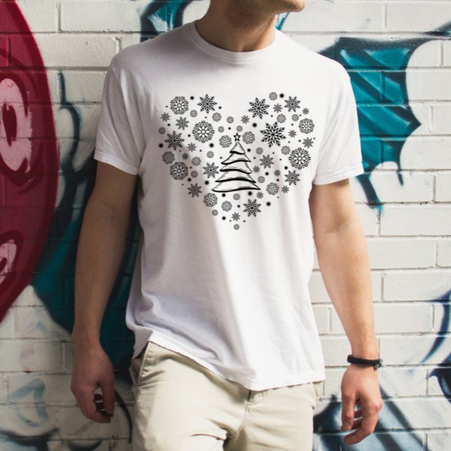 Camiseta Árbol de Navidad del Corazón de Nieve (Subido por el creador)