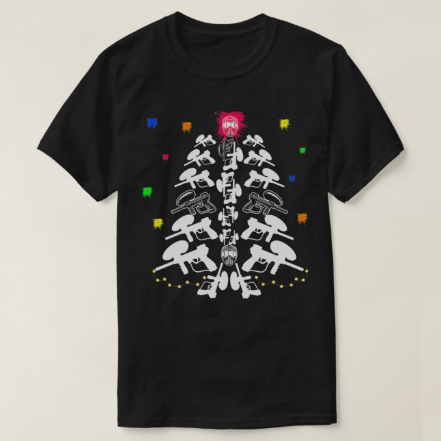 Camiseta Árbol de Navidad del jugador de bola (Diseño del anverso)