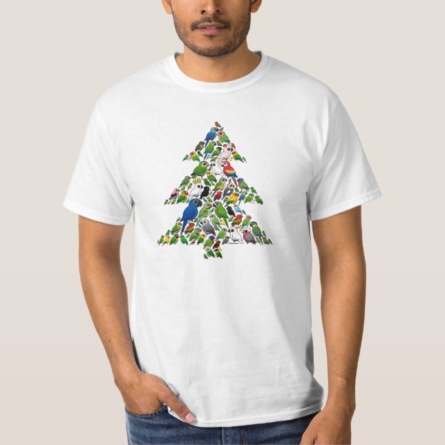 Camiseta Árbol de navidad del loro (Anverso)