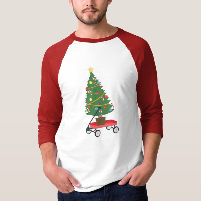 Camiseta Árbol de Navidad del vagón (Anverso)