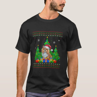 Camiseta Árbol de Navidad delicioso dulce Santa Hat Lhasa A