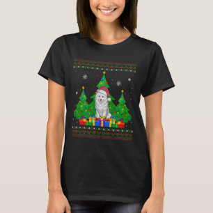Camiseta Árbol de Navidad delicioso dulce Santa Hat Perro S